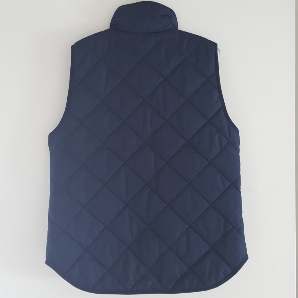 J Crew Navy Blue Excursion Puffer quilted Vest AC640 - Picture 6 of 9